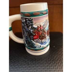 1993 Budweiser Holiday Stein Collection Special Delivery Nora Korber Ceramic